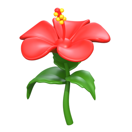 Flor de hibisco  3D Icon