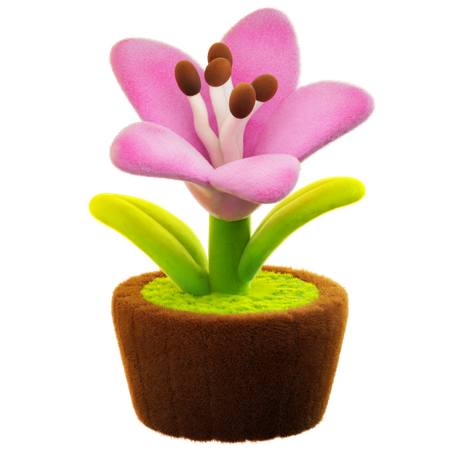 Flor del lirio  3D Icon