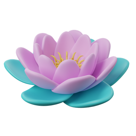 Flor de Lotus  3D Illustration