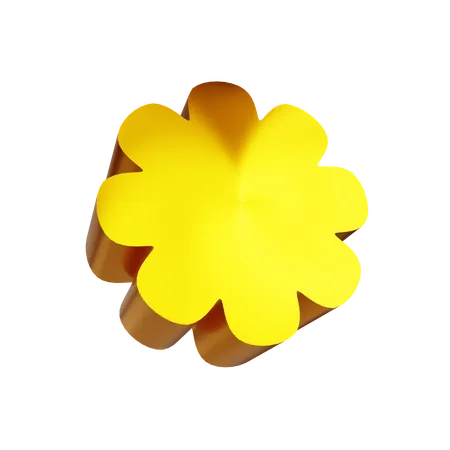 Flor de ouro  3D Icon