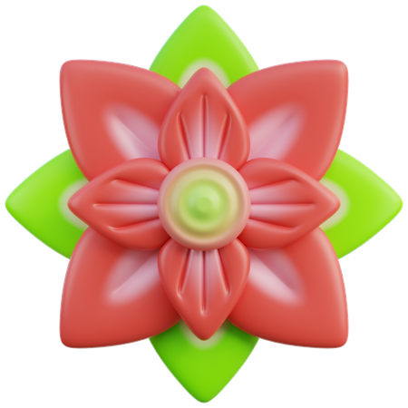 Flor de pascua  3D Icon