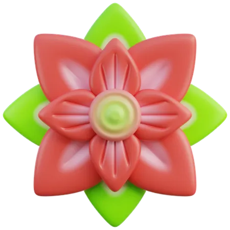 Flor de pascua  3D Icon