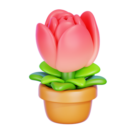 Flor de tulipán  3D Icon