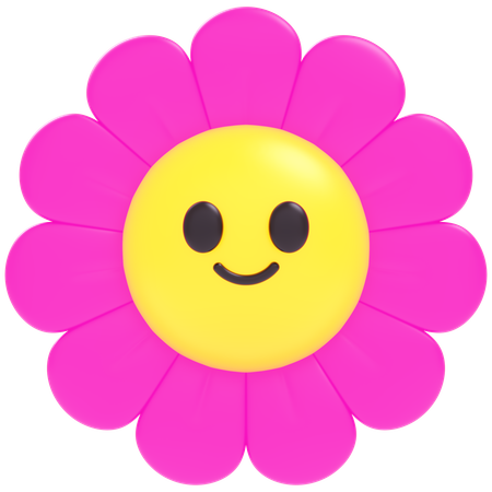 Flor divertida  3D Icon