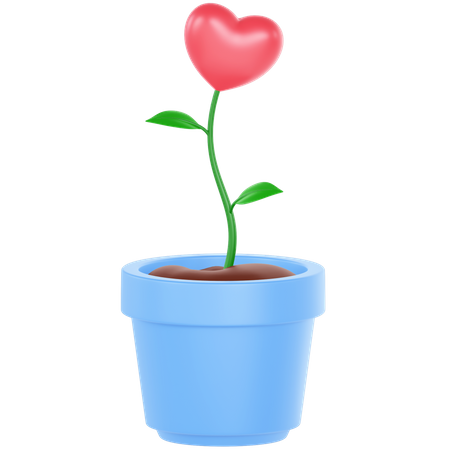 Flor do coração  3D Icon