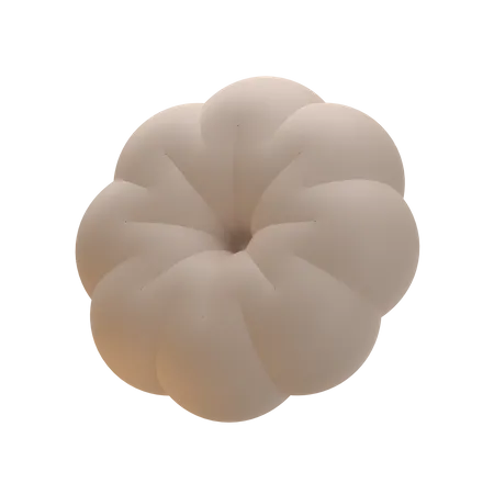 Forma abstrata de donut de flor  3D Icon