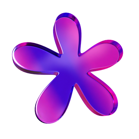 Flor estrelada  3D Icon