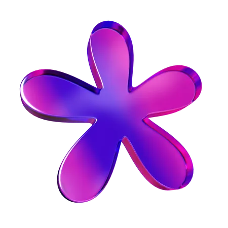 Flor estrelada  3D Icon