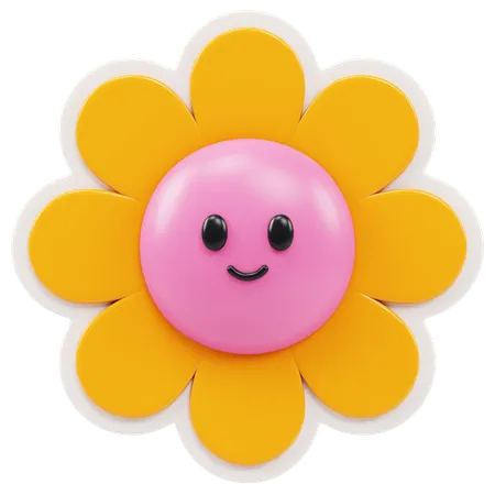 Flor feliz  3D Icon