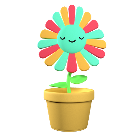 Flor fofa  3D Illustration