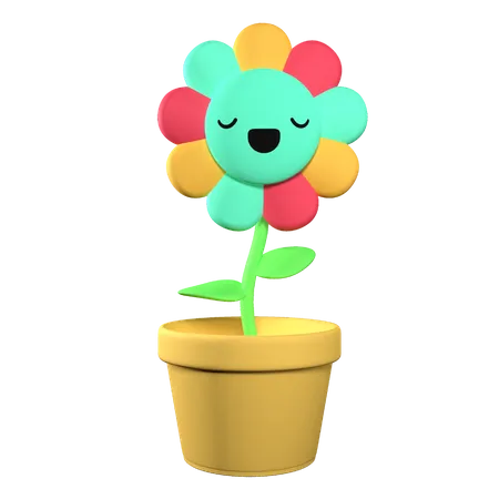 Flor fofa  3D Illustration