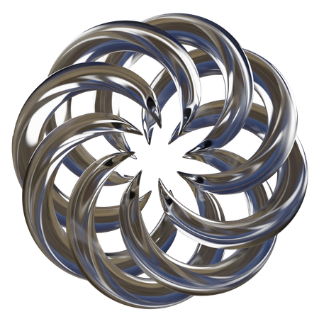 Forma abstracta de flores  3D Icon