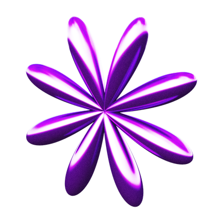 Forma abstracta de flores  3D Icon