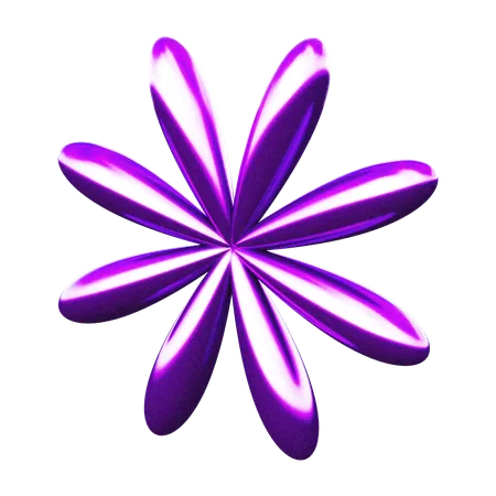 Forma abstracta de flores  3D Icon