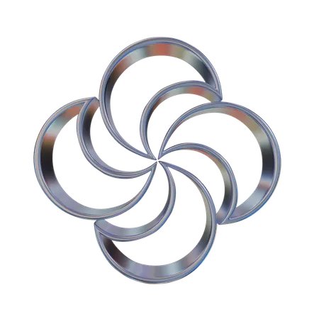 Forma abstracta de flores  3D Icon