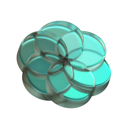 Forma abstracta de flores  3D Icon