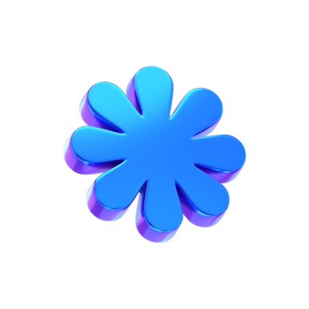 Forma abstracta de flores  3D Icon