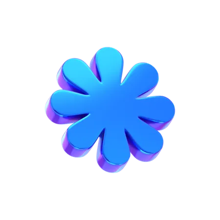 Forma abstracta de flores  3D Icon