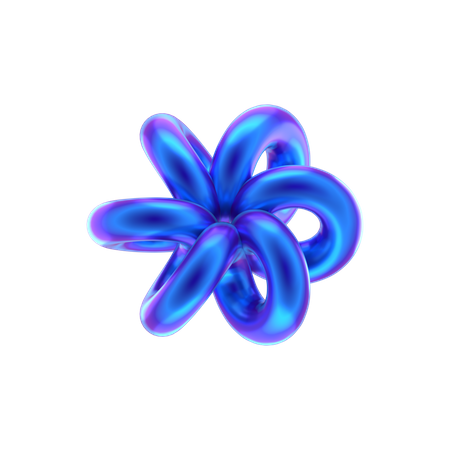 Forma abstracta de flores  3D Icon