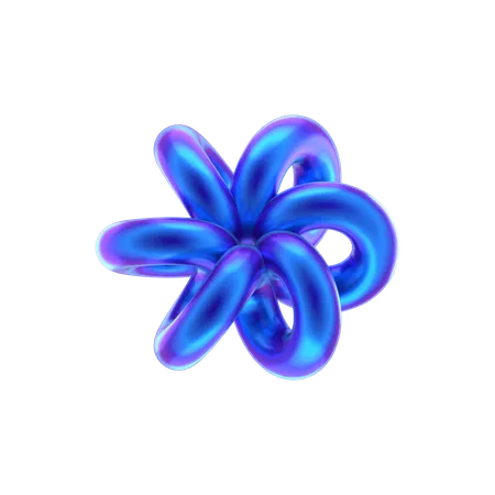 Forma abstracta de flores  3D Icon