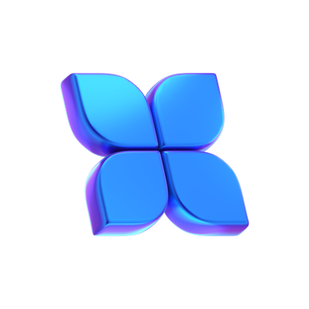 Forma abstracta de flores  3D Icon