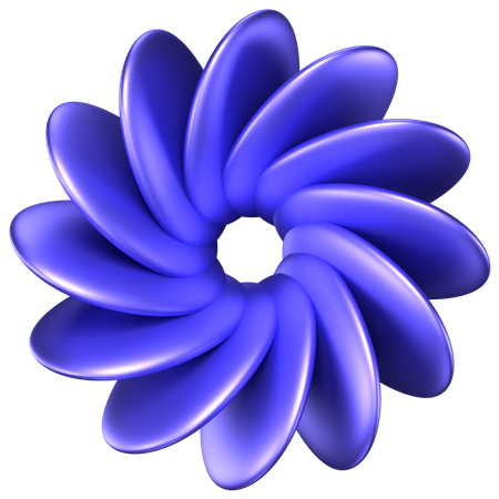 Forma abstracta de flores  3D Icon