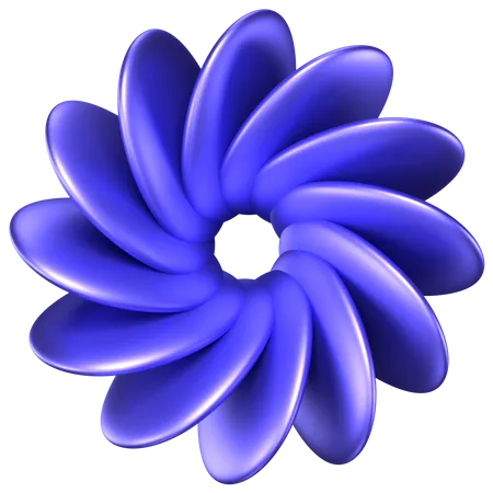 Forma abstracta de flores  3D Icon