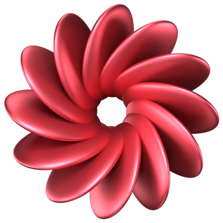 Forma abstracta de flores  3D Icon