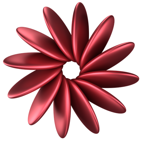 Forma abstracta de flores  3D Icon