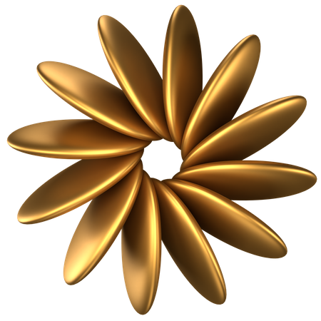 Forma abstracta de flores  3D Icon