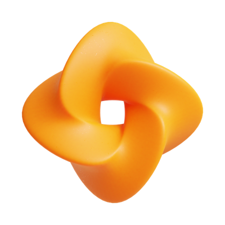 Forma abstrata de flor  3D Icon