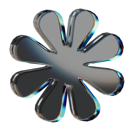 Forma abstrata de flor  3D Icon