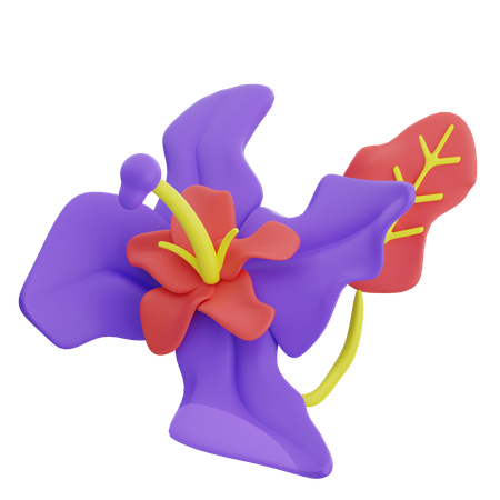 Forma abstrata de flor  3D Icon