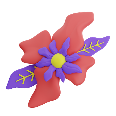 Forma abstrata de flor  3D Icon