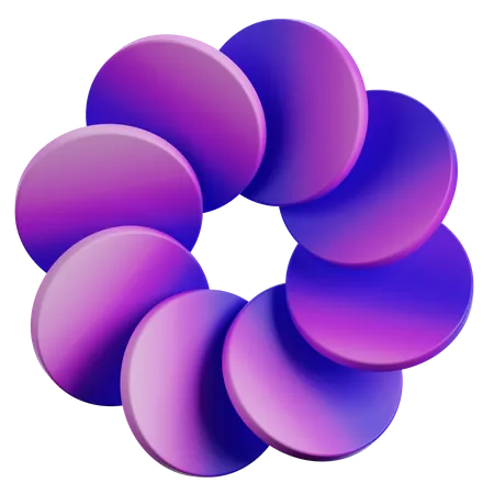 Forma abstrata de flor  3D Icon