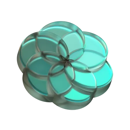 Forma abstrata de flor  3D Icon