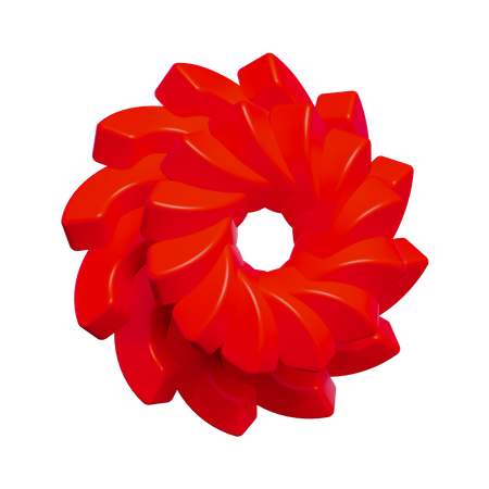 Forma abstrata de flor  3D Icon