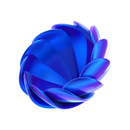 Forma abstrata de flor  3D Icon