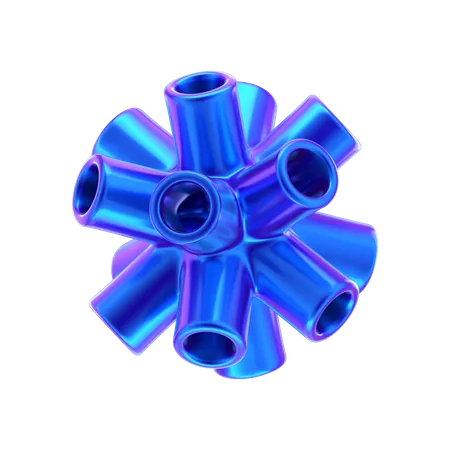 Forma abstrata de flor  3D Icon