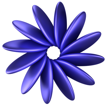 Forma abstrata de flor  3D Icon