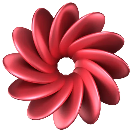 Forma abstrata de flor  3D Icon