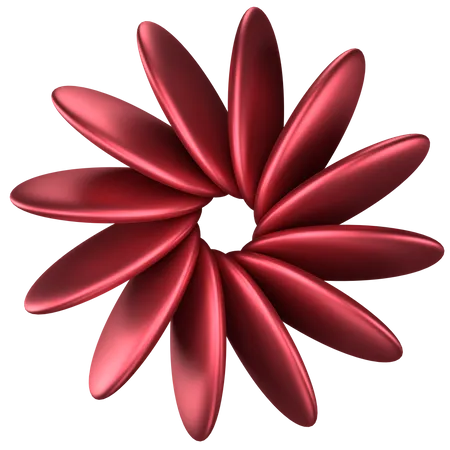 Forma abstrata de flor  3D Icon