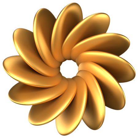 Forma abstrata de flor  3D Icon