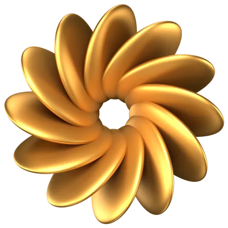 Forma abstrata de flor  3D Icon