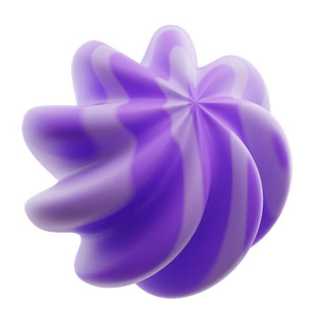Forma abstrata roxa gradiente de flor  3D Icon