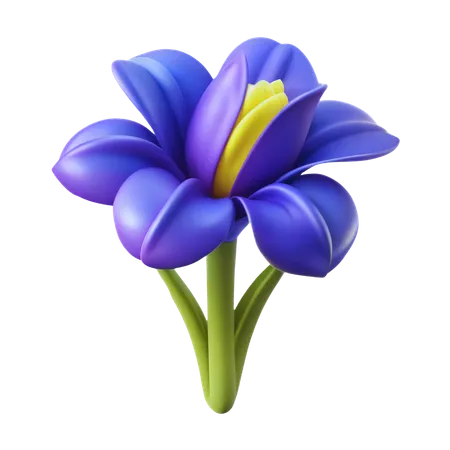 Flor de iris  3D Icon