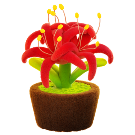 Flor de lirio araña  3D Icon