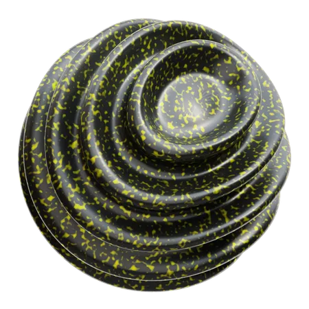 Forma abstracta de espiral metálica  3D Icon