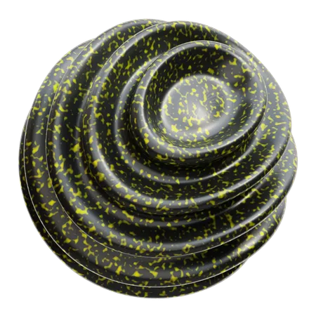 Forma Abstrata Espiral Metálica  3D Icon
