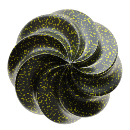 Forma abstrata de flor metálica  3D Icon